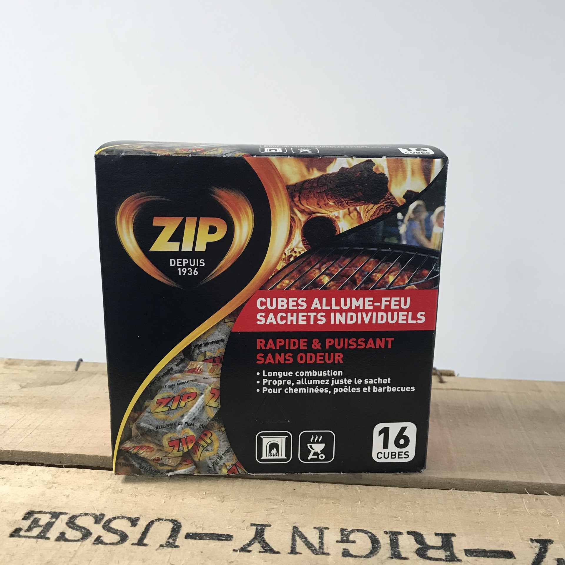 Allume-feu sans odeur rapide et puissant, Zip (x 16 cubes)